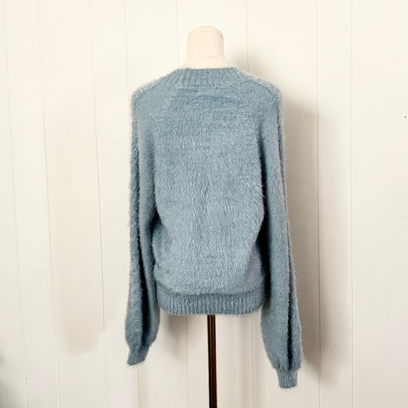 Show Me Your Mumu Vienna Sweater in Frosty Blue Knit Small Winter Holiday - Picture 8 of 11